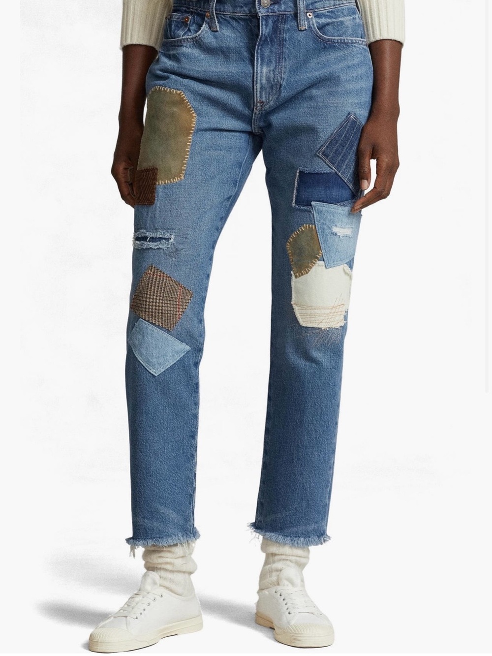 Ralph Lauren Pant
Patched Slim Fit
Raw Hem Ankle Size 30